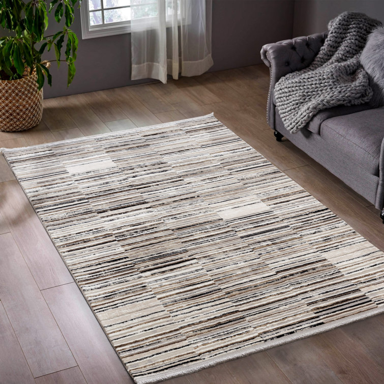 Sehrazat Machine Woven Brown/Black/Grey Rug Wayfair.co.uk